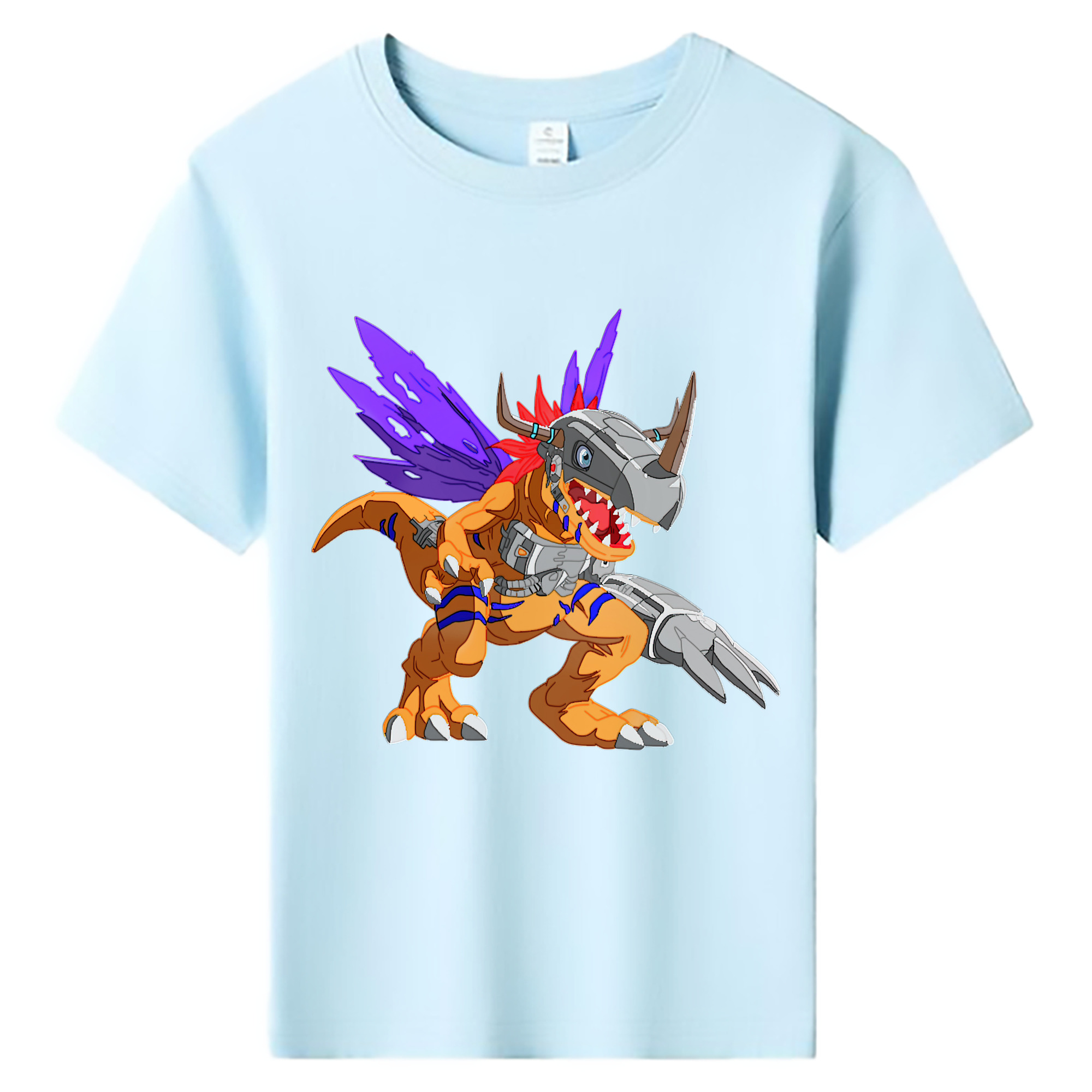 （画像用） Digimon デジタルモンスター/デジモン 綿100％キッズTシャツ（フロントプリント）